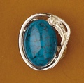 Scarf Slide Turquoise stone