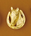 Gold Horsehead Scarf Slide