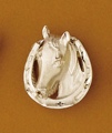 Silver Horsehead Scarf Slide
