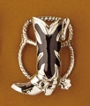 Scarf Slide/Boot/Silver
