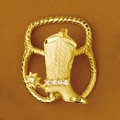 Scarf Slide/Boot/Gold