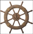 22.5 inch Light Antique Finish Nautical Ship Wheel