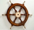 24 Inch with Brass Spokes Nautical Ship Wheel