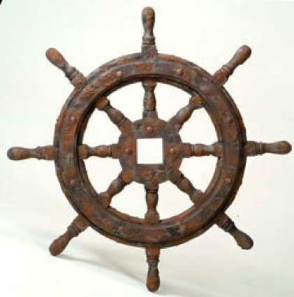 27 Inch Old World Antique Finish Nautical Ship Wheel