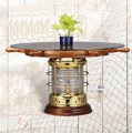 16 InchTable WithElectric Brass Lamp Nautical Decor