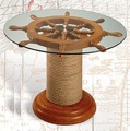 27 Inch Rope Stand Table Nautical Decor