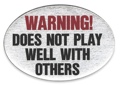 Trailer Hitch Cover - Warning! Does Not Play Well... 3 1/2 x 5