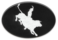 Trailer Hitch Cover - Bullrider 3 1/2 x 5
