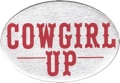 Trailer Hitch Cover - Cowgirl Up! 3 1/2 x 5