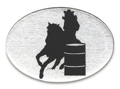 Trailer Hitch Cover - Barrel Racer Silhouette 3 1/2 x 5