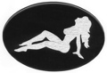 Trailer Hitch Cover - Chrome Baby Silhouette 3 1/2 x 5