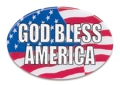 Trailer Hitch Cover - God Bless America 3 1/2 x 5