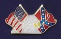 Tie Tack/Eagle with USA & Rebel Flags see pb