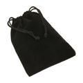 Mid-East Velvet Bag With Draw String Black