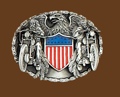 Motorcycles & Eagle Belt Buckle 3 x 2-1/4