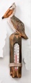 9 Inch Wooden Pelican Thermometer Nautical Decor