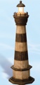 22 Inch Mini Wood With Light Black Lighthouse Decor