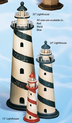 35 Inch Mini Wood Lighthouse