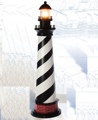 42 Inch Mini Cape Hatters With Light Black Stripes Lighthouse Decor