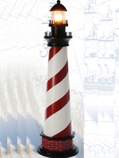 42 Inch Mini Cape Hatters With Light Red Stripes Lighthouse Decor 42 Inch Mini Cape Hatters With Light Red Stripes Lighthouse Decor