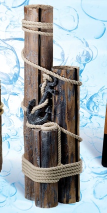30 Inch Set 3 Wooden Pier Post