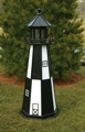3 Foot Wooden Cape Henry Painted Wooden Lighthouse