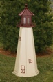 6 Foot Wooden Cape May Painted Wooden Lighthouse