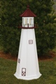 5 Foot Wooden Marblehead Painted Wooden Lighthouse