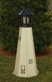 6 Foot Wooden Split Rock Painted Wooden Lighthouse