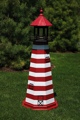 6 Foot Wooden West Quoddy Painted Wooden Lighthouse
