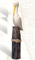 27.5 Inch Wooden Pelican on Post