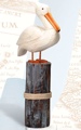24 Inch Wooden Pelican on Post 