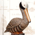 19 Inch ooden Pelican on Post 