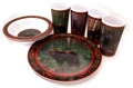 Wild Wings 12 pc Melamine Tableware - Black Bears