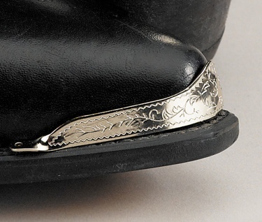 Engraved Silver Toe Tips