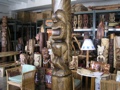 TIKI TOTEM 5.3 FT LOVE TIKI STAINED ACACIA WOOD TROPICAL decor