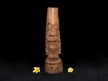 CARVED TIKI TOTEM 26 LOVE TIKI ACACIA WOOD TROPICAL decor