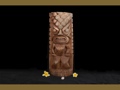 CARVED TIKI TOTEM 26 OCEAN TIKI ACACIA WOOD TROPICAL decor