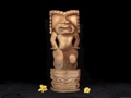 STACKED TIKI KU KANALOA 26 ACACIA WOOD GARDEN decor
