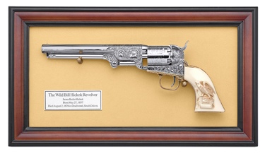 The Hickok Revolver Framed Display Non Firing Replica Gun